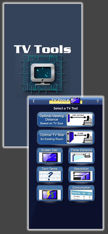 TV Screen Calculator Tools for iPhone and Android